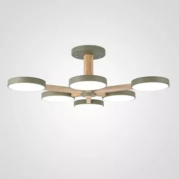 Потолочная люстра LED на штанге Turna L6 Khaki By ImperiumLoft Turna-B01 (Умный дом, Алиса) 228860-26