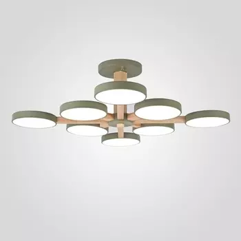 Потолочная люстра LED на штанге Turna L8 Khaki By ImperiumLoft Turna-B01 (Умный дом, Алиса) 228861-26