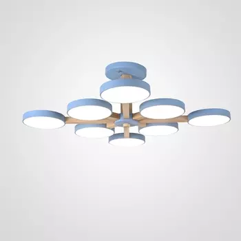 Потолочная люстра LED на штанге Turna L8 Blue By ImperiumLoft Turna-B01 (Умный дом, Алиса) 228853-26