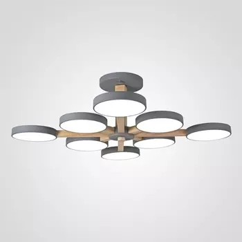 Потолочная люстра LED на штанге Turna L8 Grey By ImperiumLoft Turna-B01 (Умный дом, Алиса) 228857-26