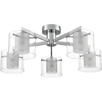 Потолочная люстра Lumion Verdi 8261/5C металл/стекло, хром/прозрачный E14 5*40W 220V