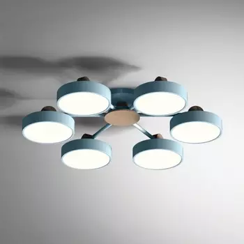 Потолочная LED люстра с ПДУ Move 6 Blue Imperiumloft Move_01 (178256-26) ImperiumLoft