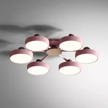 Потолочная LED люстра с ПДУ Move 6 Pink Imperiumloft Move_01 (178255-26) ImperiumLoft