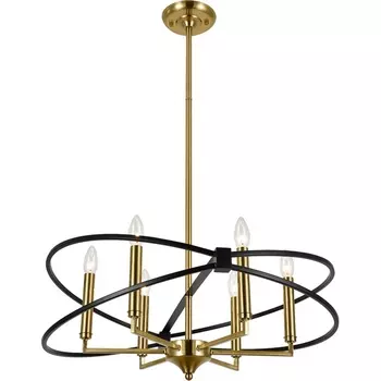 Потолочная люстра на штанге (10020/6R Black) Indigo Trionfo V000487 в виде свечи