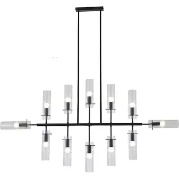 Потолочная люстра на штанге (11053/12R Black) Indigo Saetta V000566