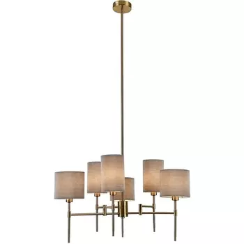 Потолочная люстра на штанге (13033/6R Brass) Indigo Plisse V000536