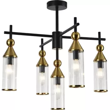 Потолочная люстра на штанге (13037/5R Black) Indigo Torazzo V000527