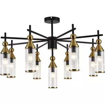 Потолочная люстра на штанге (13037/9R Black) Indigo Torazzo V000529