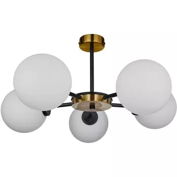 Потолочная люстра на штанге 33 Идеи CHN800S.05.17BL.PA-S01WH (плафоны шарики)