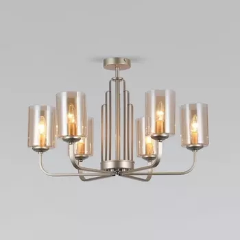 Потолочная люстра на штанге 60138/6 перламутровое золото Eurosvet Defi