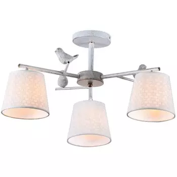 Потолочная люстра на штанге птички E27*60W White/Gold Escada 697/3P