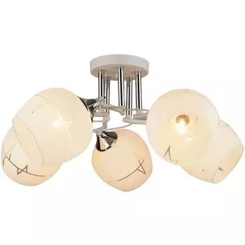 Потолочная люстра на штанге A1381-5 WT+CR Мелодия Света SL1N 000054522