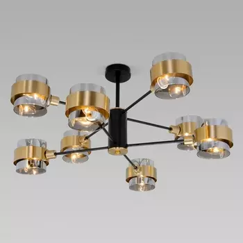 Потолочная люстра на штанге 70127/8 Eurosvet Arcada черный/дымчатый