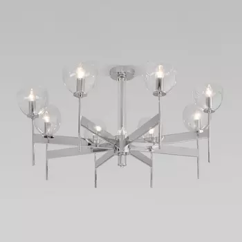 Потолочная люстра на штанге 60130/8 Eurosvet Arrista хром Smart (Умный дом, Алиса, голосовое управление)