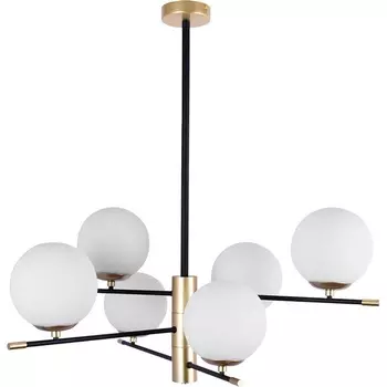 Потолочная люстра на штанге Arte Lamp A2225LM-6BK