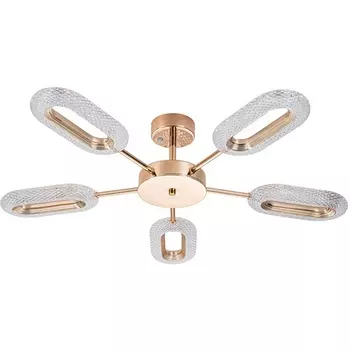 Потолочная светодиодная люстра с пультом управления на штанге Arte Lamp Ovale A2489PL-5GO