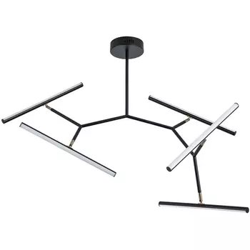 Потолочная светодиодная люстра с пультом управления на штанге асимметричная Arte Lamp Zulu A2170PL-49BK