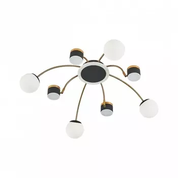 Потолочная светодиодная люстра на штанге Arte Milano 271040/8 BK/GD (плафоны шарики)