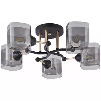 Потолочная люстра на штанге Arte Milano AMALFI 324308/5 BK+FG