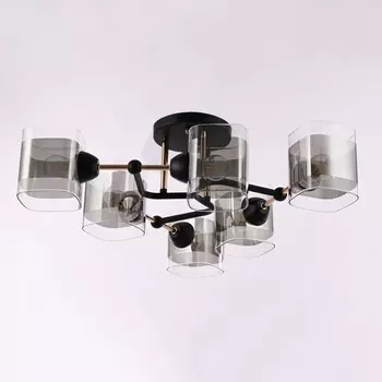 Потолочная люстра на штанге Arte Milano AMALFI 324308/6 BK+FG
