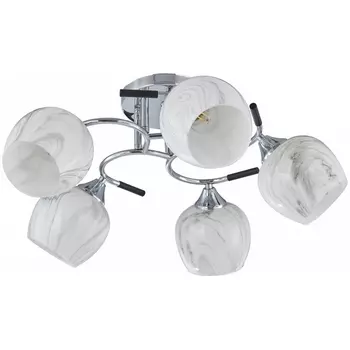 Потолочная люстра на штанге Arte Milano AMALFI-327985 327985/5 CR+BK