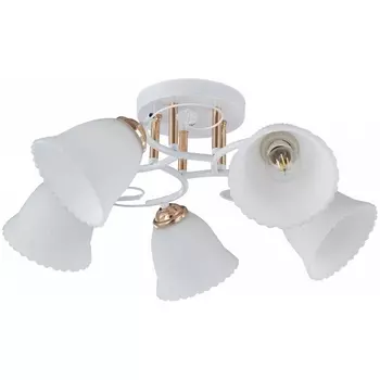 Потолочная люстра на штанге Arte Milano AMALFI-325395 325395/5A WH+FG