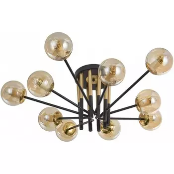 Потолочная люстра молекулы на штанге Arte Milano Neapolis-73708 273708/10 BK/GD