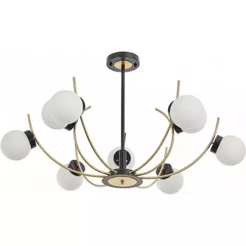 Потолочная люстра на штанге Arte Milano Neapolis-76169 276169/9 BK/GD в форме шара