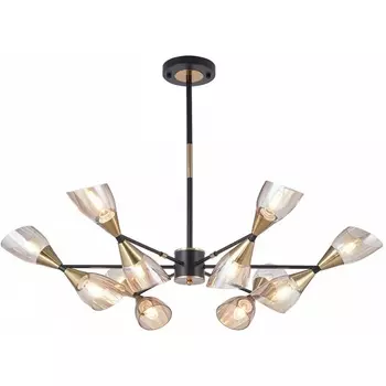 Потолочная люстра на штанге Arte Milano Neapolis-76708 276708/12 BK/GD