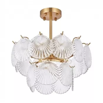 Потолочная люстра на штанге в виде ракушки Arte Milano Rim 312008/D400 BS