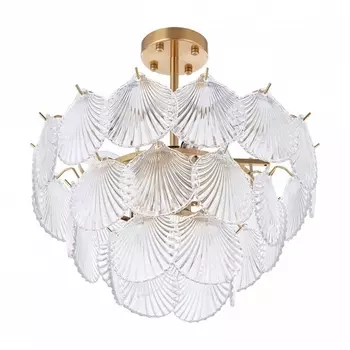 Потолочная люстра на штанге в виде ракушки Arte Milano Rim 312008/D500 BS