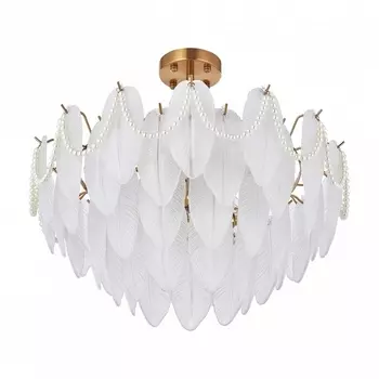 Потолочная люстра на штанге артишок в форме пера Arte Milano Rim 315008/D600 BS