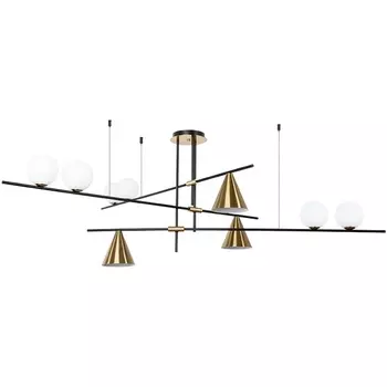 Потолочная люстра на штанге асимметрия Arte Lamp Jacob A7029PL-9BK