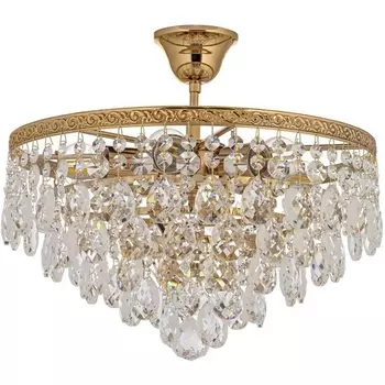 Потолочная люстра хрустальная на штанге Arti Lampadari Castellana Gold Castellana E 1.3.38.608 G