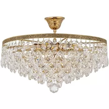 Потолочная люстра хрустальная на штанге Arti Lampadari Castellana Gold Castellana E 1.3.46.608 G