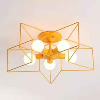 Потолочная люстра детская на штанге Asteri Yellow Imperiumloft Asteri01 (178358-26) ImperiumLoft