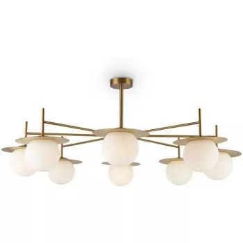 Потолочная люстра на штанге Freya Camelia FR5202PL-08BS в форме шара