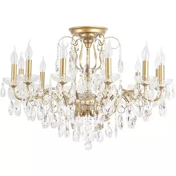 Потолочная люстра на штанге Crystal Lux MONTANA PL12 подсвечник с подвесками