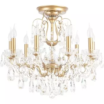 Потолочная люстра на штанге Crystal Lux MONTANA PL9 подсвечник с подвесками