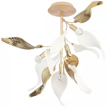 Потолочная люстра на штанге Crystal Lux STEFANIA PL4 листья