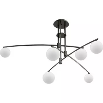 Потолочная люстра на штанге Delight Collection 8119P 8119P/6 black в форме шара DeLight Collection