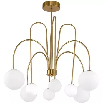 Потолочная люстра на штанге Delight Collection KG1213P KG1213P-8 brass в форме шара DeLight Collection