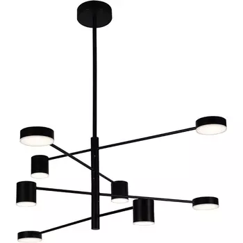 Потолочная люстра на штанге диммируемая Kink Light Мекли 07650-8D,19(4000K) черный Led 4*12w+4*16w с пультом ДУ