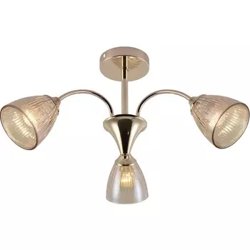 Потолочная люстра на штанге Escada Amelia 1129/3P 3x60Вт E27, металл/стекло, золото