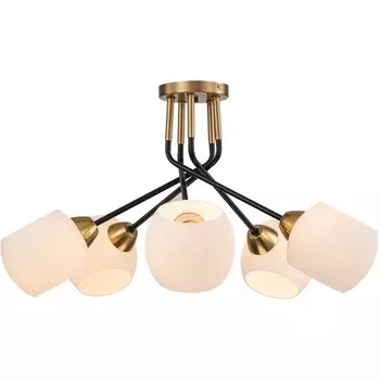 Потолочная люстра на штанге Escada Bond 2113/5P E27*40W Copper/Black