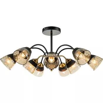 Потолочная люстра на штанге Escada Bouquet 1148/9P E27*40W Black/Brass