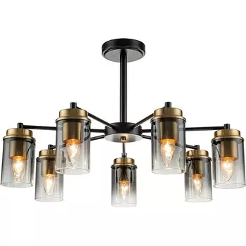 Потолочная люстра на штанге Escada Dinasty 2118/7P E14*40W Black/Brass