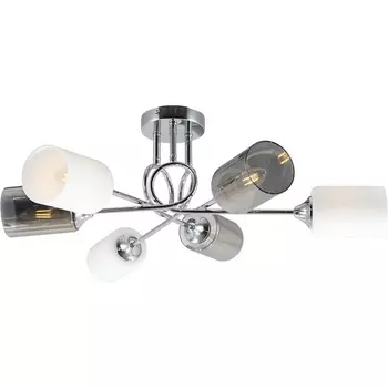 Потолочная люстра на штанге Escada Duo 1126/6PL 6х40Вт E14, металл/стекло, хром