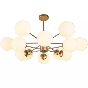 Потолочная люстра на штанге Escada Ethereal 2110/12P Gold E14*40W Champangne gold (плафоны шарики)