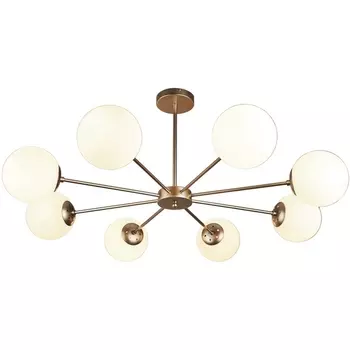 Потолочная люстра на штанге Escada Ethereal 2110/8P Gold E14*40W Champangne gold (плафоны шарики)